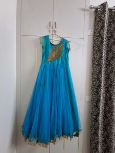 Elegant Blue Anarkali Dress