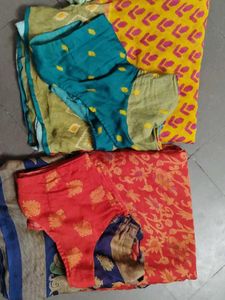 Two Sarees and Blouses Combo