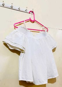 White Off-Shoulder Top