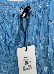 Blue Floral Print Mini Dress