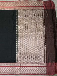 Pure Banarasi Silk Saree Black Colour