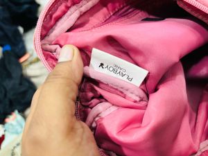 Vintage Y2K Playboy Pink Suede Bag