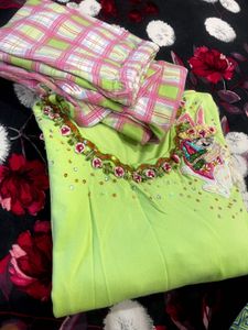 Cord Set With Hand Work & Rabbit Pacth Design