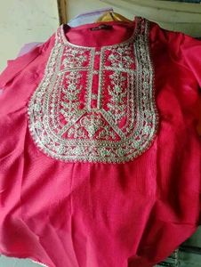Festive And Wedding Special Red Kurta Pant Set