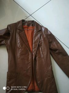 Blazer Style Lather Jacket