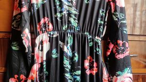 Floral Print Long Sleeve Dress