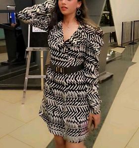 Zebra Print Mini Dress