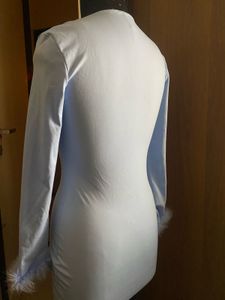 Fur Sleeve Bodycon Dress