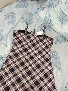 A Line checked Korean Dress