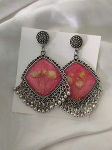 Pink Floral Jhumka 🌷