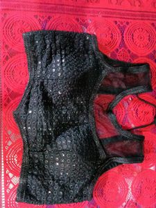 Black Sequin Blouse
