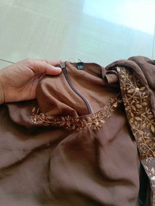 Designer Gown Saree 🤎