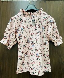 Floral Print Ruffle Top