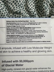 Sealed Biodance Hydro Cera-Nol Mask