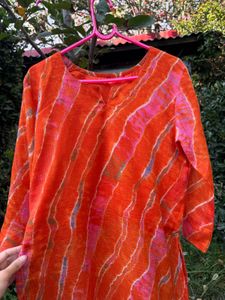 beautiful orange kurti