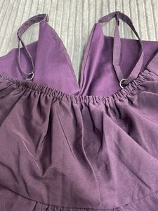 Elegant Purple Tie-Waist Top