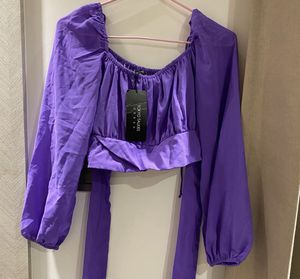 Purple Off Shoulder Top