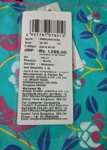 Soft Blue Kurti For Women