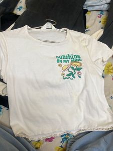 white h&m  crop top
