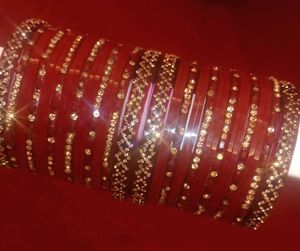 Red & Gold Bangle Set