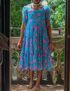 Floral Print Tiered Maxi Dress