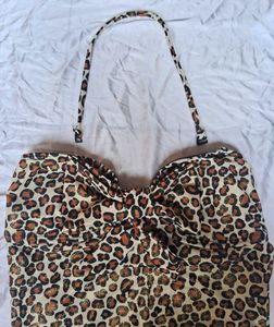 Y2k Leopard Backless Bodysuit