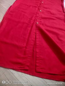 Red Button-Down Shirt