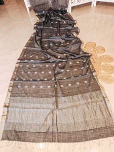 Linen Cotton Banarasi Saree