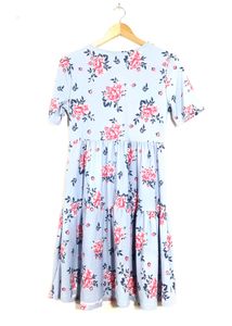 Light Blue Floral Print Dresses (Women&#39;s)