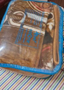 Cozy Brown Blanket With Free Pillow