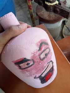 Funny Face Pink Vase
