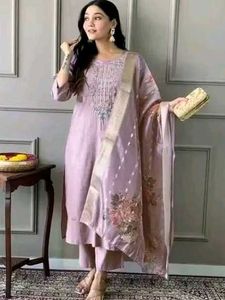 Lavender Embroidered Salwar Kameez
