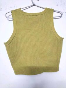 Zara Knit Tank Top - Olive Green