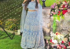 Cindrella Blue Lehenga