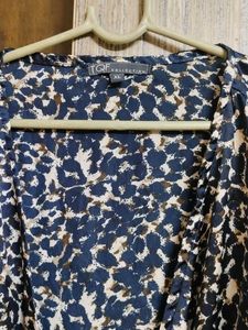 Blue And White Colour Top