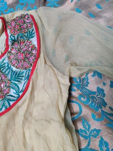 Heavy Embroiderer Patch Work Anarkali Kurti