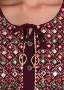 Maroon Traditional kurta