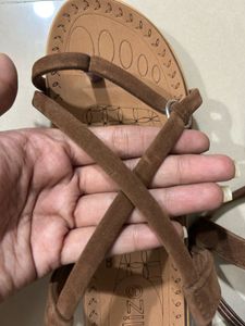 Ailize Brown Strappy Sandals - Size 8
