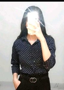 Patterned Button-down Shirt