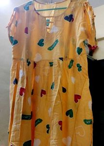 Cute Heart Print Dress