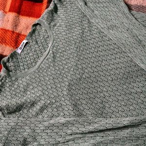 Green Knit Pullover Sweater