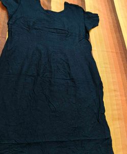Women Black Cotton Kurta