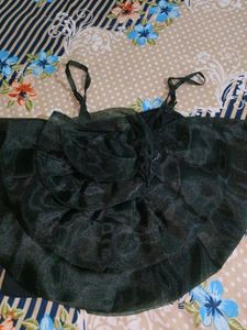 Black Ruffle Cami Top