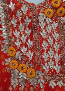 Neck Work Dress Set