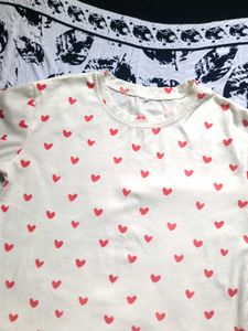 Heart Print Tee