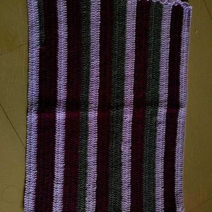Handmade Crocheted Striped Rug
