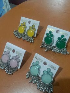 Colorful Jhumka Earrings Set