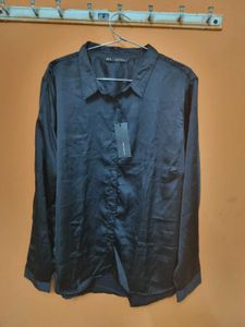 Jet Black Silky Formal Shirt