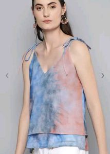 SASSAFRAS Tie-Dye Spaghetti Strap Top