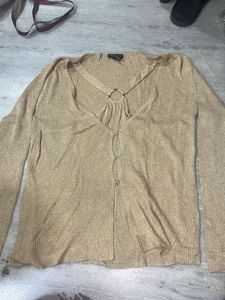 Gold Knit Cardigan